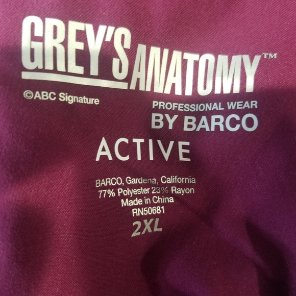 Grey's Anatomy by Barco Classic Women's Aubrey 3-Pocket Low-Rise Flared Leg 2XL - Picture 6 of 7